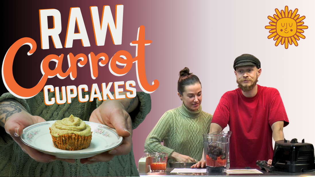 Raw Carrot Cupcakes with Vanilla Orange Frosting
